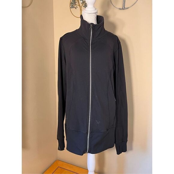 Lululemon Black Daily Yoga Full Zip Lightweight Jacket Size 10 - Picture 2 of 8